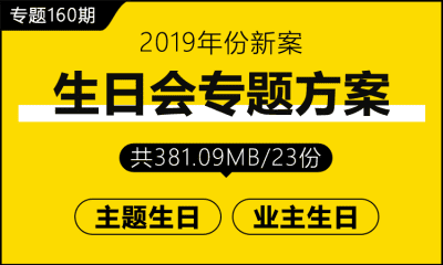 专题160期 生日会专题