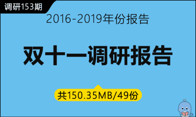 调研153期 双十一调研报告