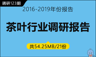 调研123期 茶叶行业调研报告