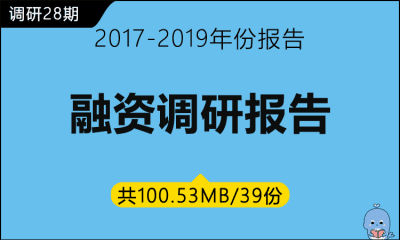 调研28期 融资调研报告