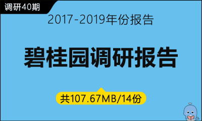 调研40期 碧桂园调研报告