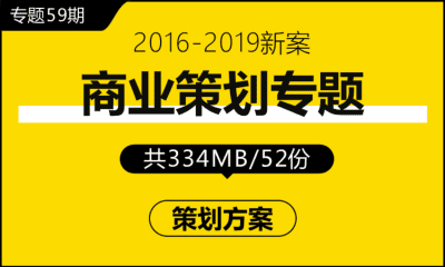 专题59期 商业策划专题