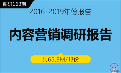 调研163期  内容营销调研报告