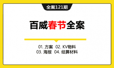 全案121期 百威啤酒春节欢庆季+CNY延展全案（包含方案+KV物料+海报+结算材料）