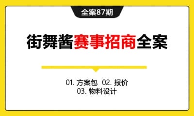 全案87期 活动赛事平台街舞酱赛事招商全案 (方案包＋报价＋物料设计)