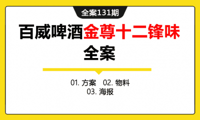 全案131期 百威啤酒金尊十二锋味全案（方案+物料+海报）