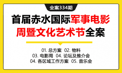 全案334期 首届赤水国际军事电影周暨文化艺术节全案（包含总方案+物料+电影周+论坛及推介会+各区域工作方案+音乐会）