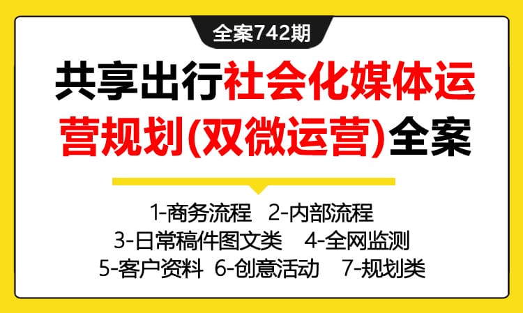 742期全案 高端智能新能源某汽车品牌共享出行年度社会化媒体运营规划(双微运营)全案